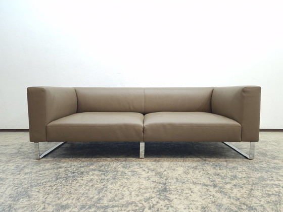 Image 1 of Walter Knoll Jaan Living grote tweezits design bank leren bankstel bank