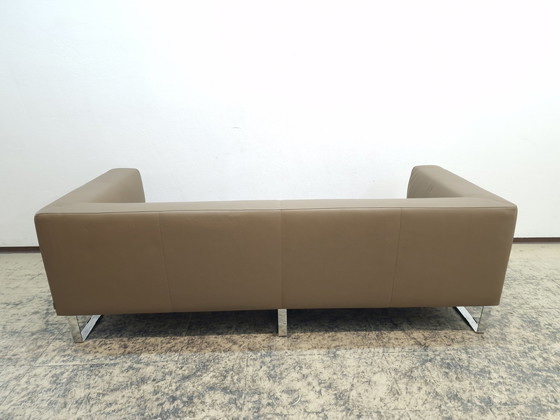 Image 1 of Walter Knoll Jaan Living grote tweezits design bank leren bankstel bank