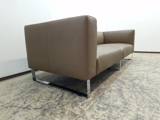 Image 1 of Walter Knoll Jaan Living grote tweezits design bank leren bankstel bank