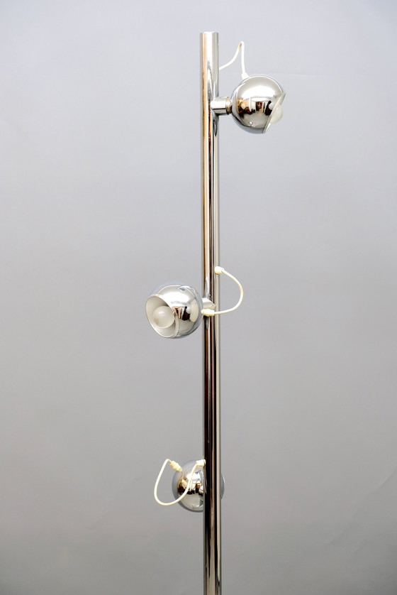 Image 1 of Vintage magneet & chromen vloerlamp, 1970