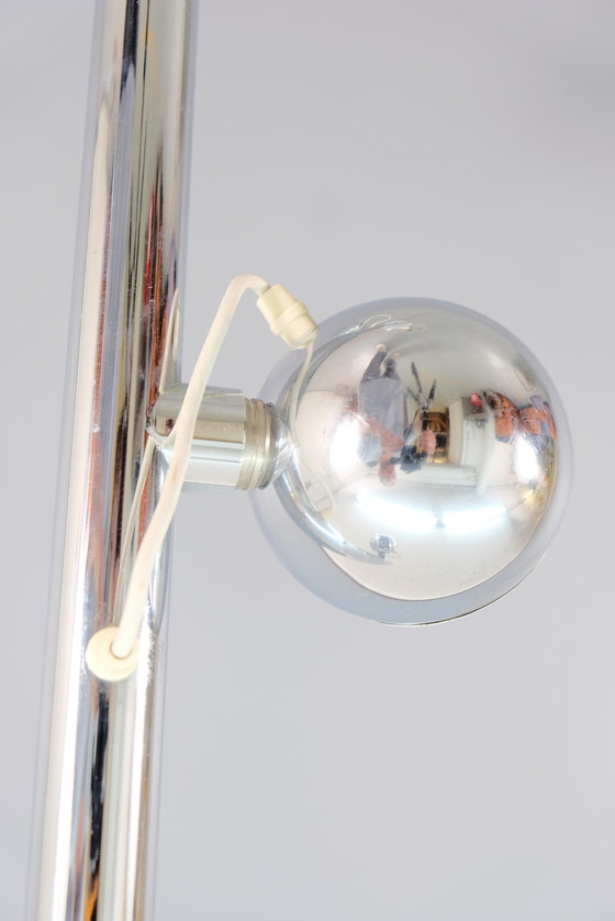 Image 1 of Vintage magneet & chromen vloerlamp, 1970