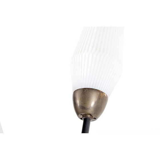 Image 1 of Vintage glazen en metalen vloerlamp, Frankrijk 1950