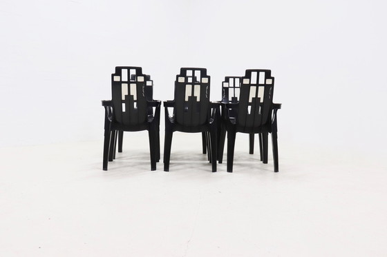 Image 1 of 6 x Pierre Paulin voor Henry Massonnet Boston tuinstoelen 1980