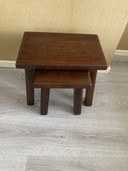 2x Vintage mimiset bijzettafels