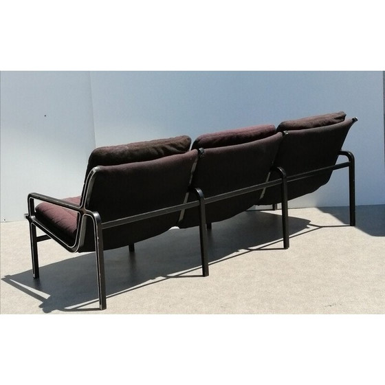 Image 1 of Vintage aluminium en stoffen bank van Andre Vanden Beuck voor Strassle, Zwitserland 1960