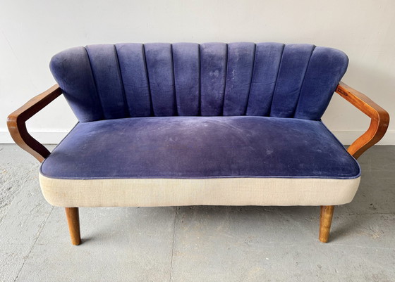 Image 1 of Art Deco stijl 2 zits bank sofa