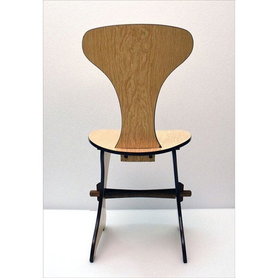Image 1 of Paar vintage Italiaanse stoelen in formica, jaren 1960