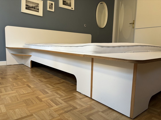 Image 1 of Müller Werkstätten zeildoek bed met bedbodem 160x200cm