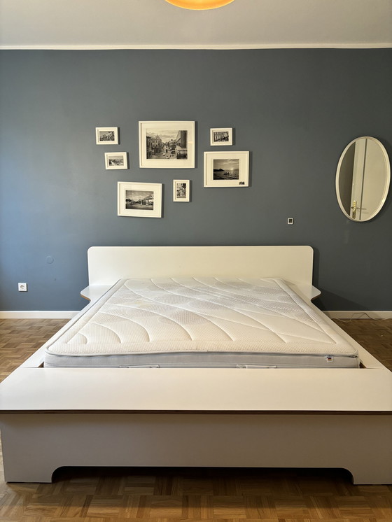 Image 1 of Müller Werkstätten zeildoek bed met bedbodem 160x200cm