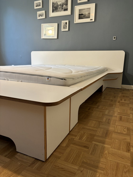 Image 1 of Müller Werkstätten zeildoek bed met bedbodem 160x200cm