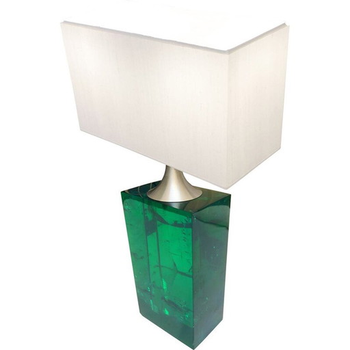 Vintage lamp in groene fractal hars