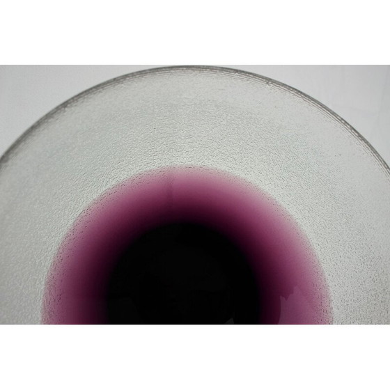 Image 1 of Vintage kunstglazen kom van Jiri Suhajek voor Crystalex, 1970