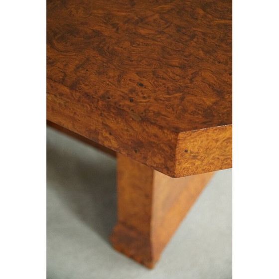 Image 1 of Art Deco vintage wortelnotenhouten eettafel, jaren 1930