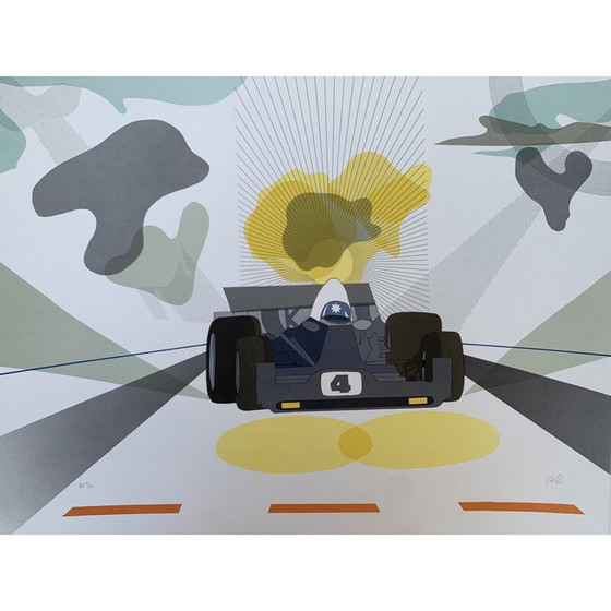Image 1 of Vintage litho Formule 1 door Raymond Loewy, 1980
