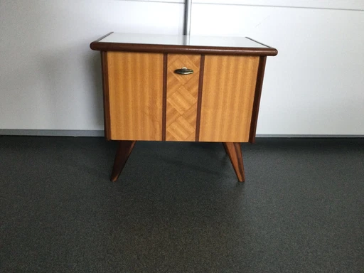 Vintage Teakhouten Nachtkastje