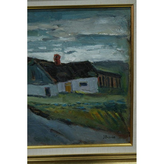 Image 1 of Zweeds vintage olieverfschilderij van John Börén, 1960
