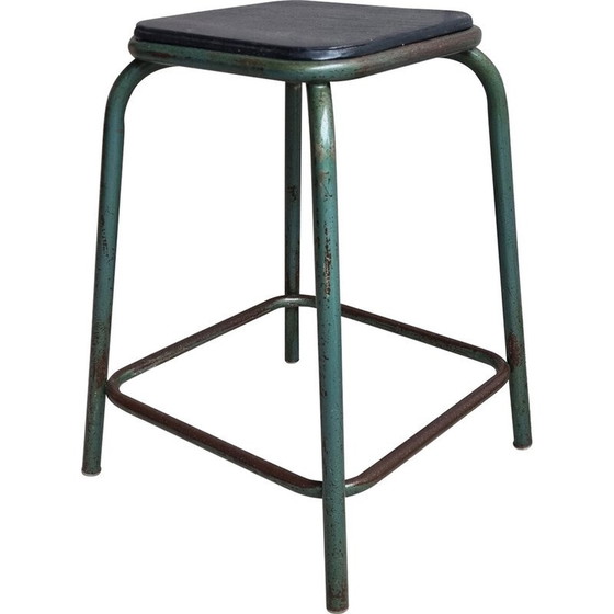 Image 1 of Set van 6 vintage industriële krukken van Gaston Cavaillon voor Mullca