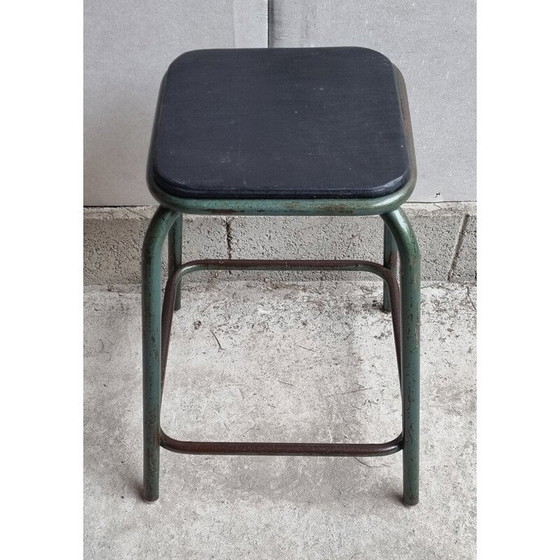 Image 1 of Set van 6 vintage industriële krukken van Gaston Cavaillon voor Mullca