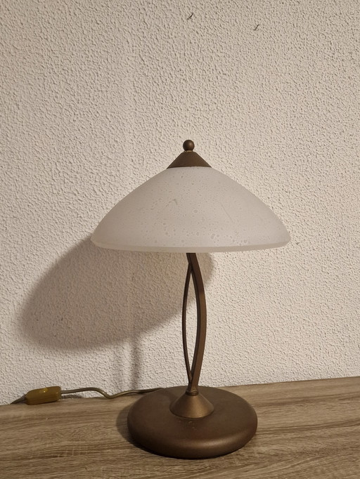 Vintage Italiaanse Glazen Mushroom Lamp