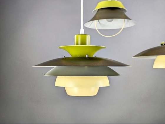 Image 1 of 3x Jeka Metaltryk Hanglampen