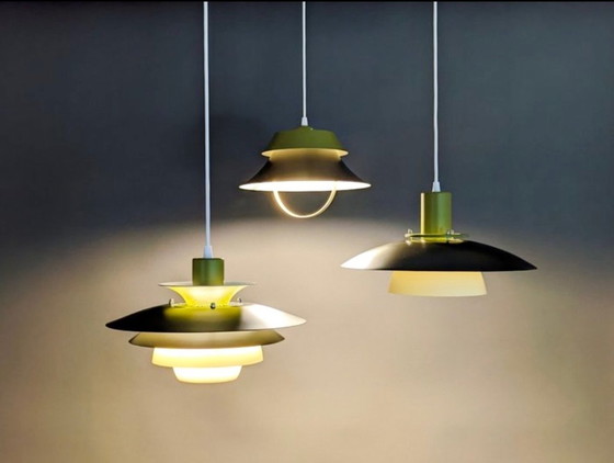 Image 1 of 3x Jeka Metaltryk Hanglampen