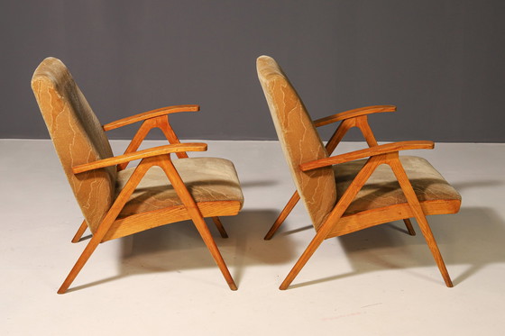 Image 1 of Paar Tsjecho-Slowaakse fauteuils, 1960