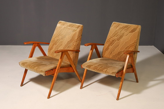 Image 1 of Paar Tsjecho-Slowaakse fauteuils, 1960