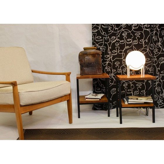 Image 1 of Vintage bolvormige lamp in wit opaline, 1970