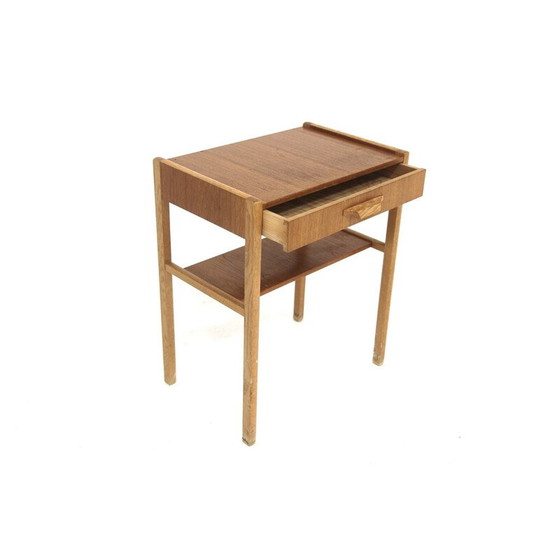 Image 1 of Vintage teak en eiken nachtkastje, Zweden 1960