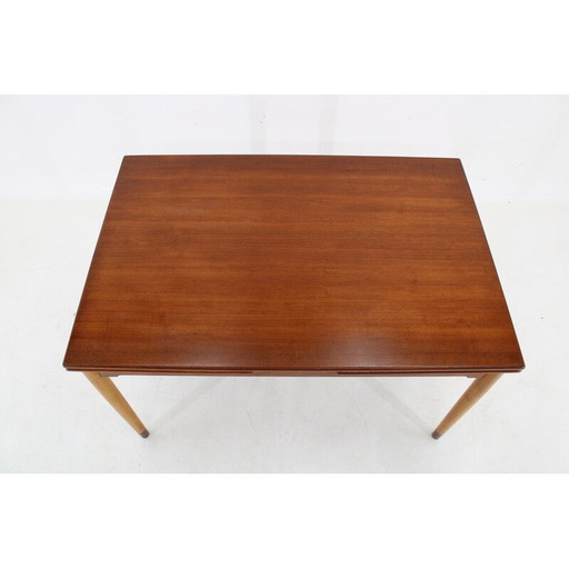 Vintage uitschuifbare teakhouten eettafel, Denemarken 1960