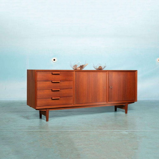 Vintage design gerenoveerd dressoir, 60s sideboard teak