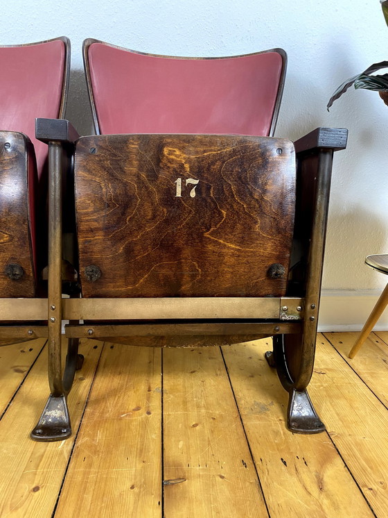 Image 1 of Belgische Art Deco cinema fauteuil van Fibrocit