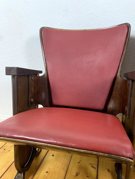 Image 1 of Belgische Art Deco cinema fauteuil van Fibrocit