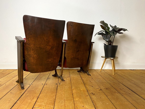 Image 1 of Belgische Art Deco cinema fauteuil van Fibrocit