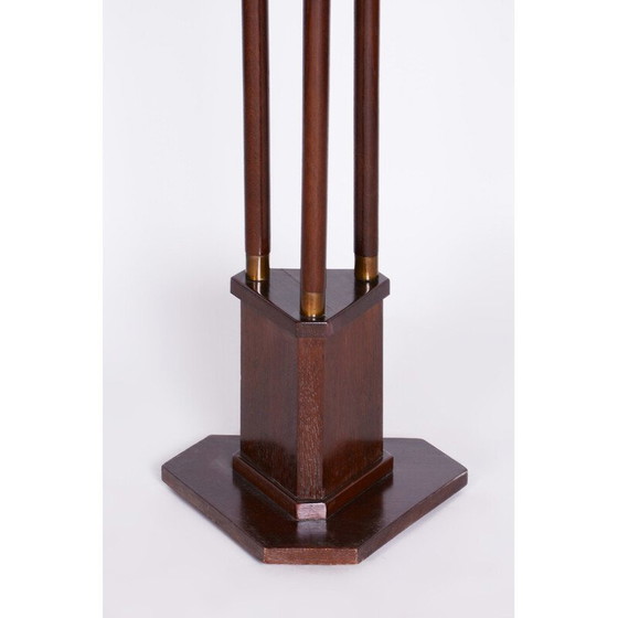 Image 1 of Vintage Art Deco eiken sokkel, Tsjecho-Slowakije 1920