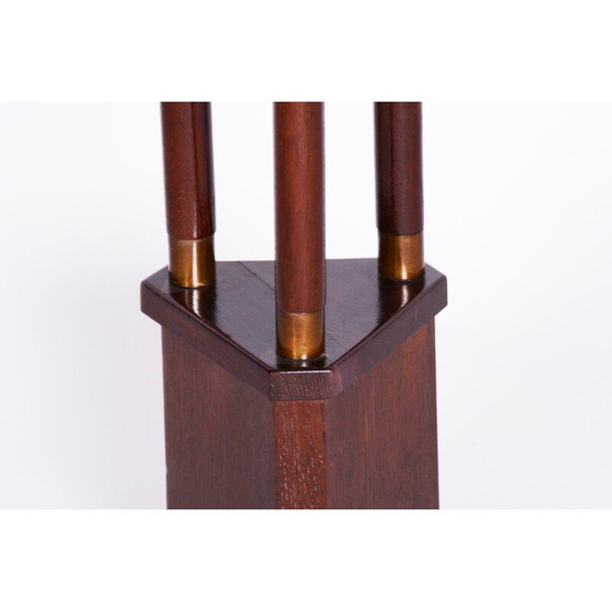 Image 1 of Vintage Art Deco eiken sokkel, Tsjecho-Slowakije 1920