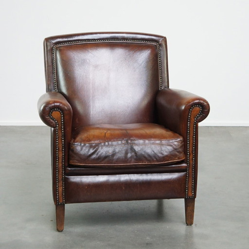 Vintage Schapenleren Armchair/ Fauteuil