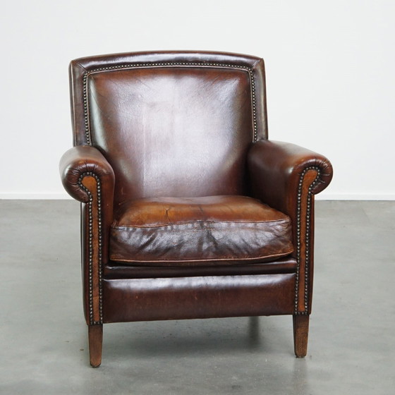 Image 1 of Vintage Schapenleren Armchair/ Fauteuil