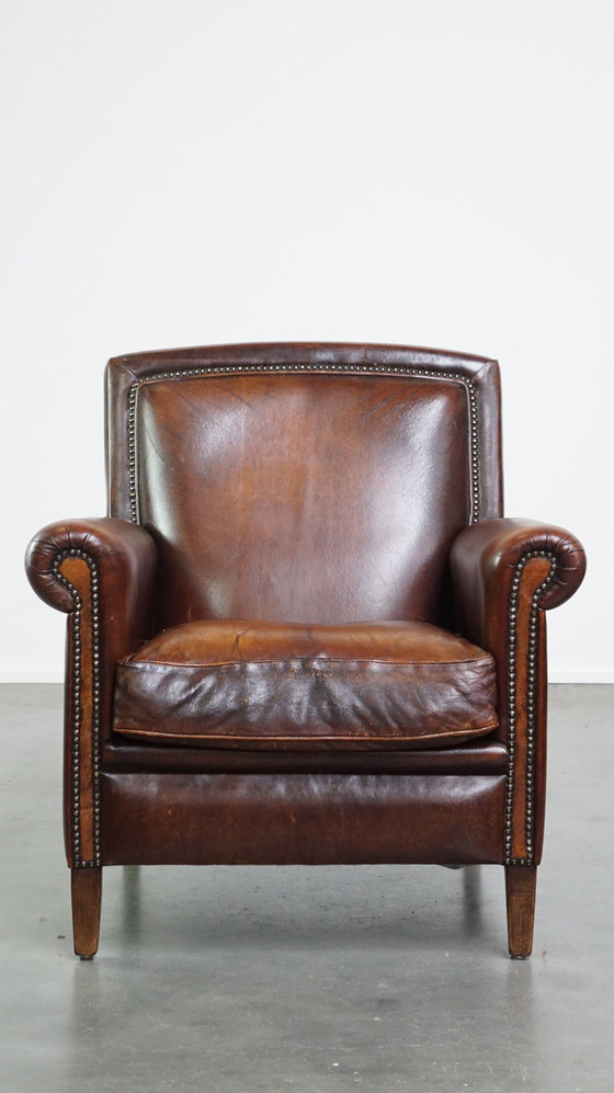 Image 1 of Vintage Schapenleren Armchair/ Fauteuil