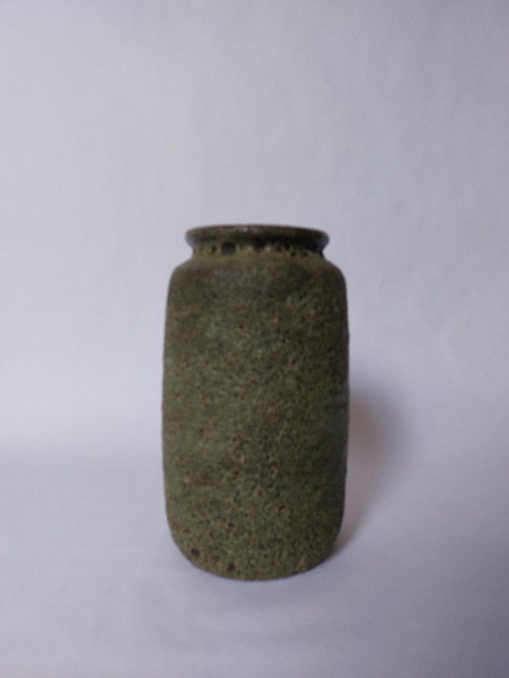 Image 1 of Mid-Century Green Vase