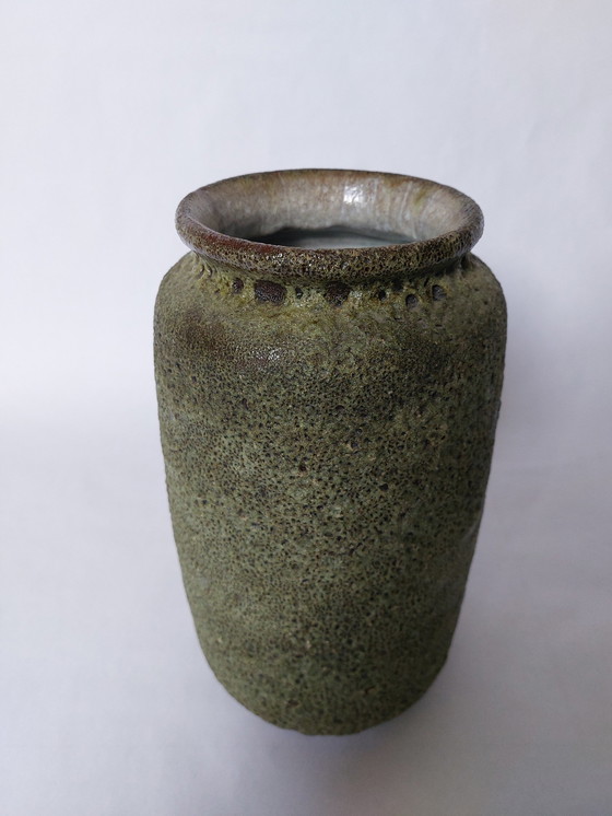 Image 1 of Mid-Century Green Vase