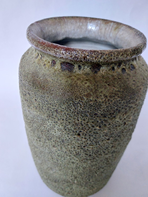 Image 1 of Mid-Century Green Vase