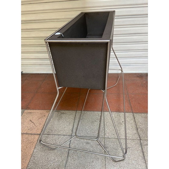 Image 1 of Vintage polyethyleen en stalen plantenbak Halful lust 80 van Arredare Moderno, Italië