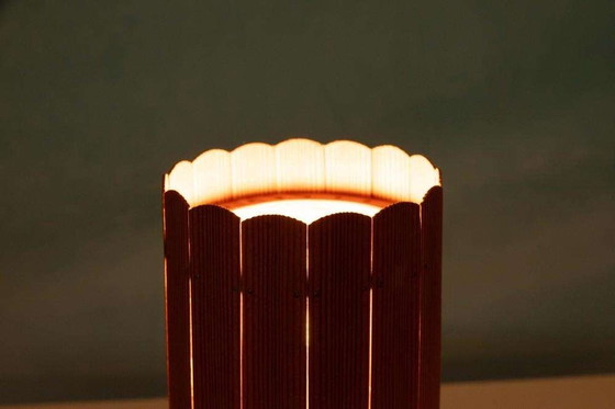 Image 1 of Vintage houten schemerlamp, pine Japandi table lamp 1960s