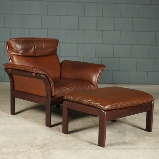 Image 1 of Vintage Fauteuils ‘Scala’ Met Hocker – Dreipunkt International – Jaren 80