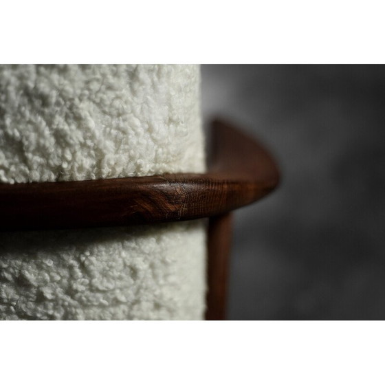 Image 1 of Vintage fauteuil in wit teakhout voor Bröderna Anderssons, Zweden 1960