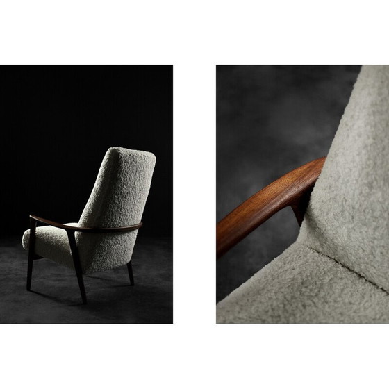 Image 1 of Vintage fauteuil in wit teakhout voor Bröderna Anderssons, Zweden 1960