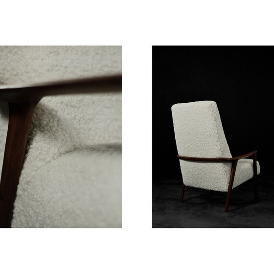 Image 1 of Vintage fauteuil in wit teakhout voor Bröderna Anderssons, Zweden 1960