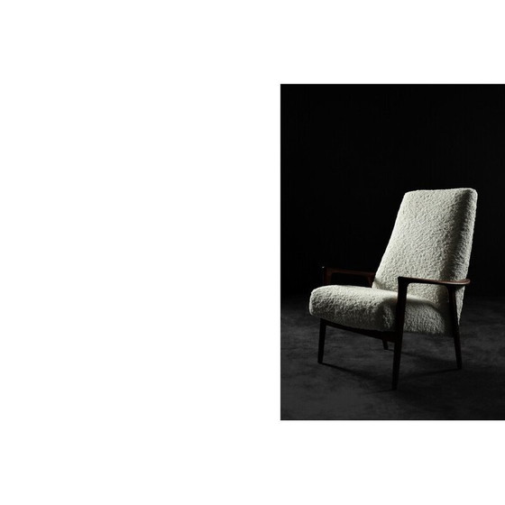 Image 1 of Vintage fauteuil in wit teakhout voor Bröderna Anderssons, Zweden 1960