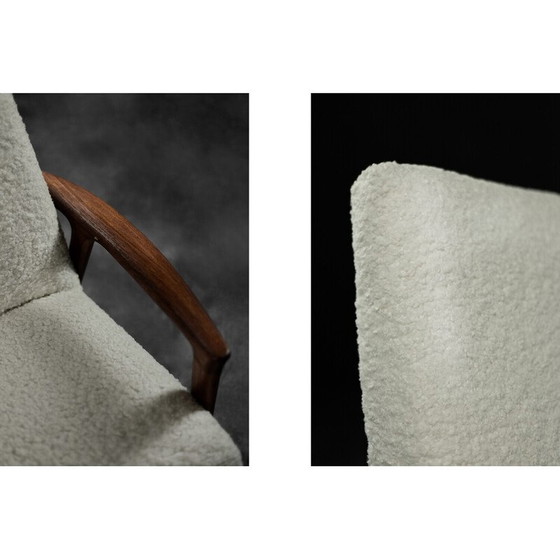 Image 1 of Vintage fauteuil in wit teakhout voor Bröderna Anderssons, Zweden 1960